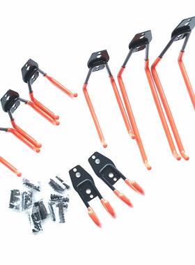 橙色浸塑金属挂钩双钩 仓库阳台收纳整理储物钩 8PC套装 搭配槽板