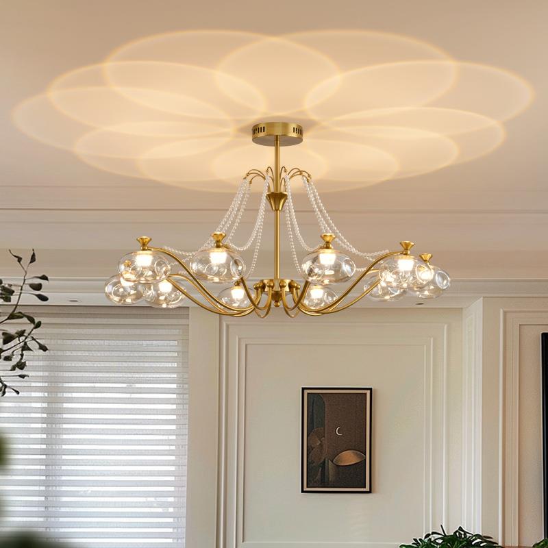 中古风轻奢客厅吊灯2024年新款法式星空顶简约创意餐厅主卧室灯具