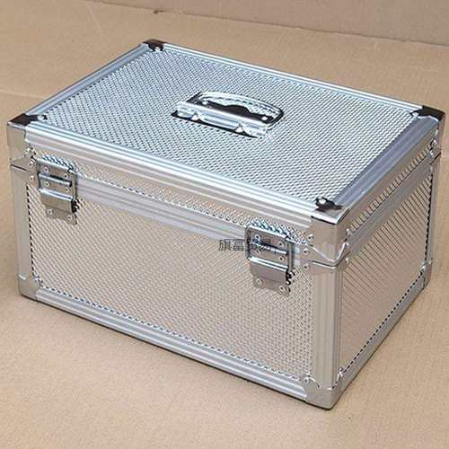 铝合金票据箱大号收纳箱凭证文件箱装钱箱子带锁储物箱手提工具箱