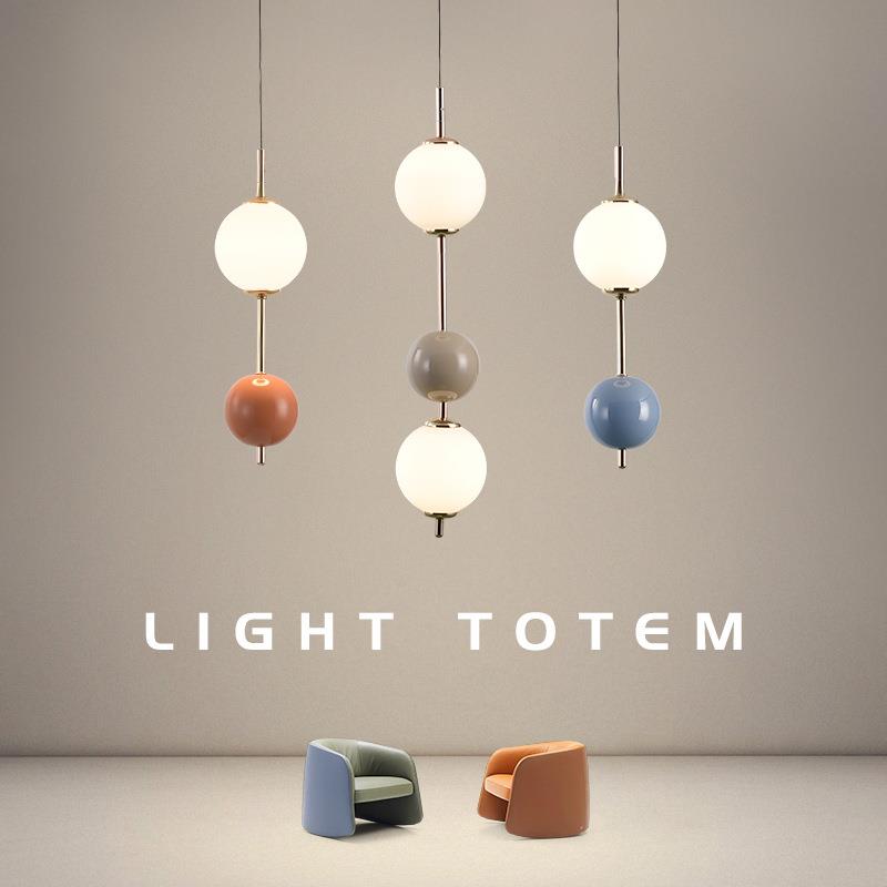 北欧卧室床头小吊灯现代简约轻奢风酒店吧台商用冰糖葫芦艺术吊灯