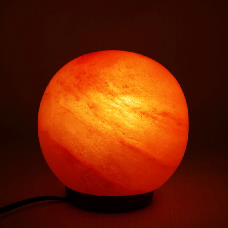 喜马拉雅盐灯批发圆球玫瑰盐水晶盐灯卧室装饰小台灯空气净化灯