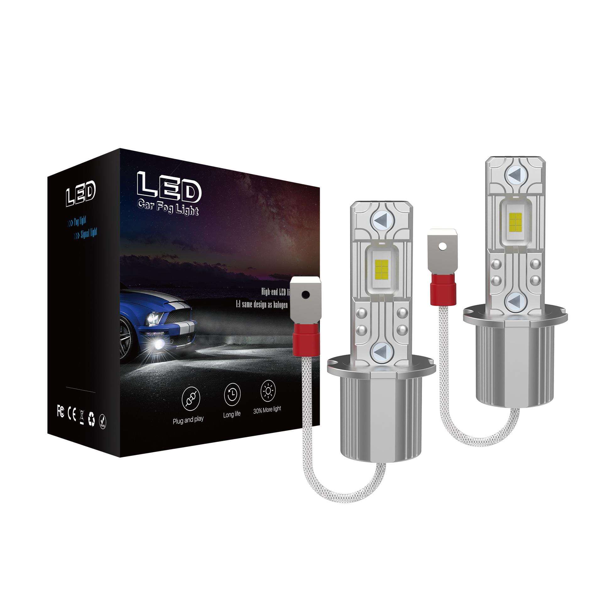 LED汽车灯 LED雾灯H1 H3 9005 9006 汽车LED灯泡 LED通用款车灯
