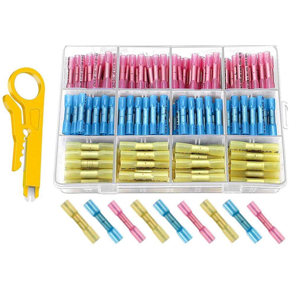 跨境 200pcs 耐高温管型热收缩对接直插式接线端子3尺寸