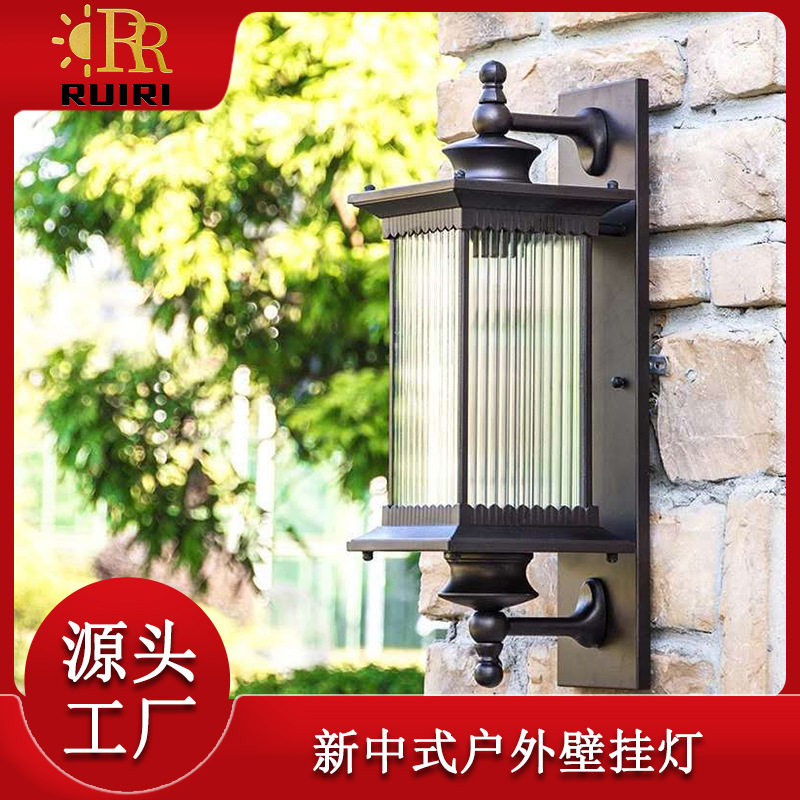 新中式复古照明壁灯防水庭院灯led酒店走廊楼道壁灯户外门口灯