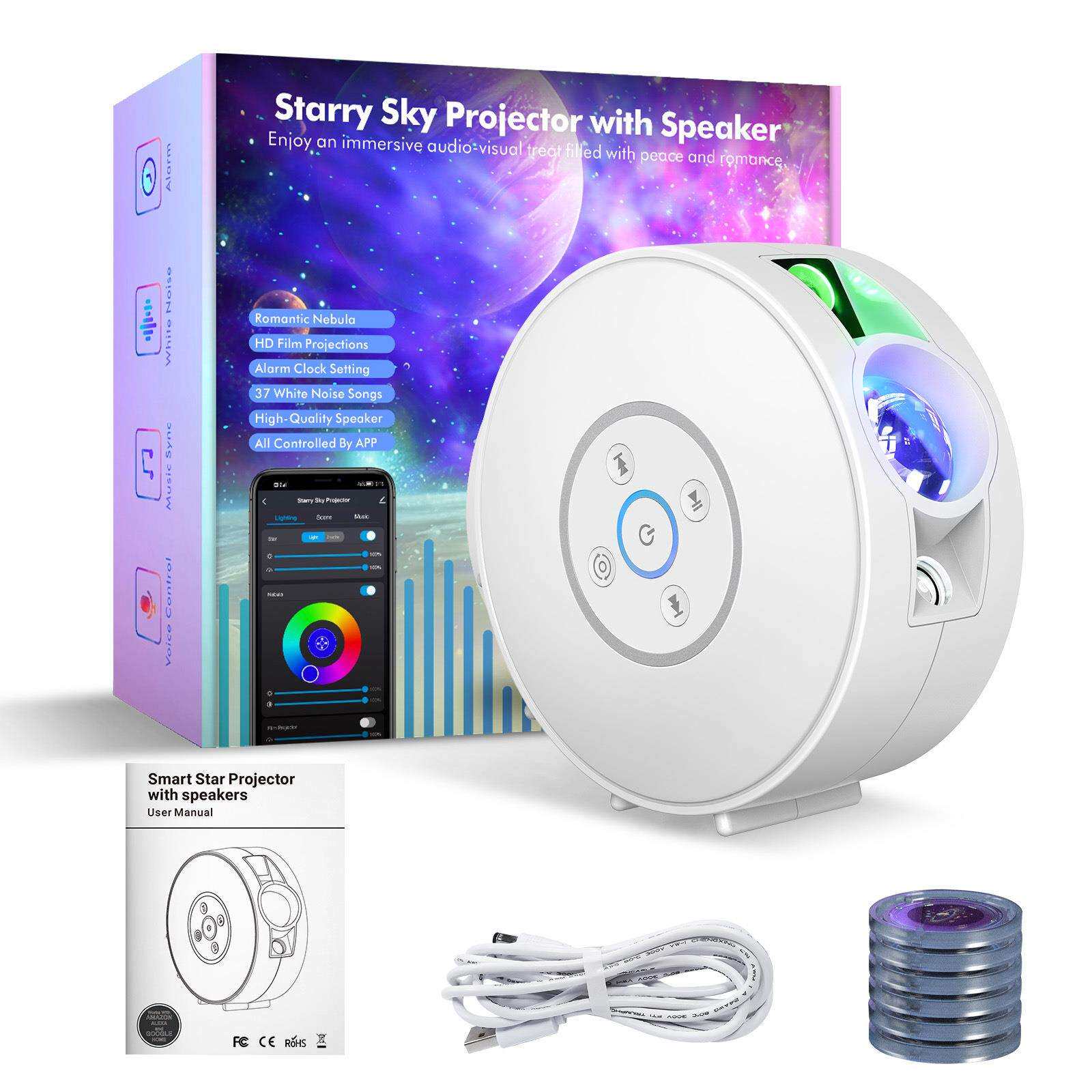 2025 NEW ITEM- Smart Star Projector with Slide-Films