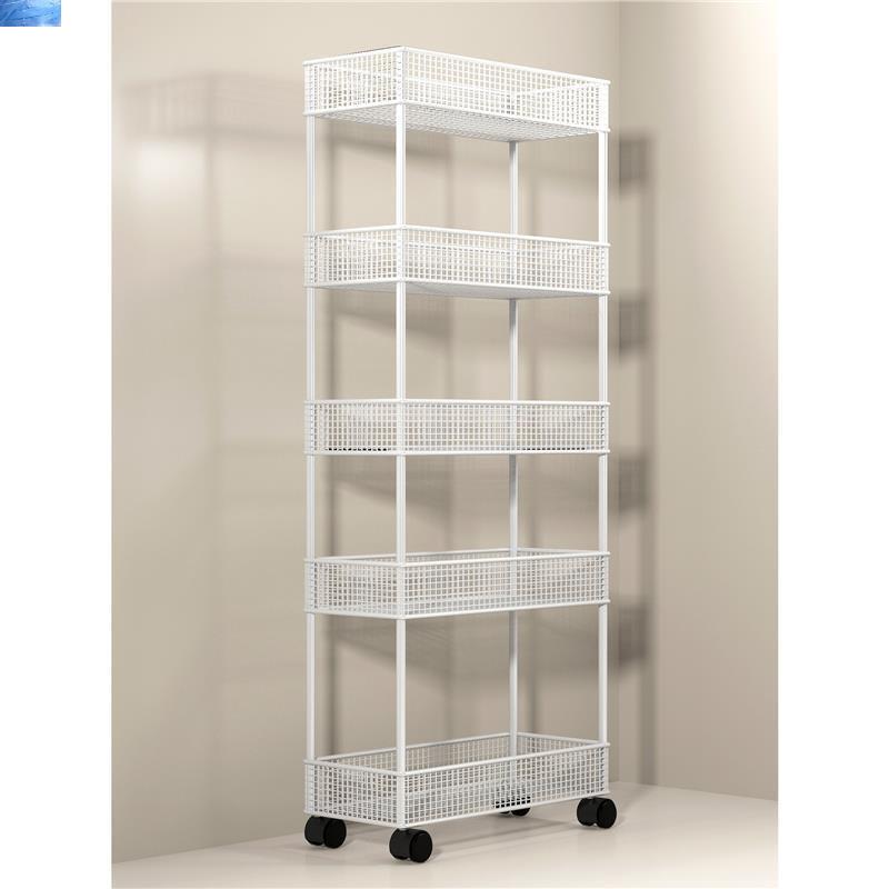 夹缝置物架门后缝隙收纳架浴室落地窄缝架子卫生间超薄窄柜收纳柜