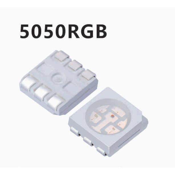 工厂直供5050RGB灯珠白光双色七彩LED灯珠垂直芯片1wf5光源低功率