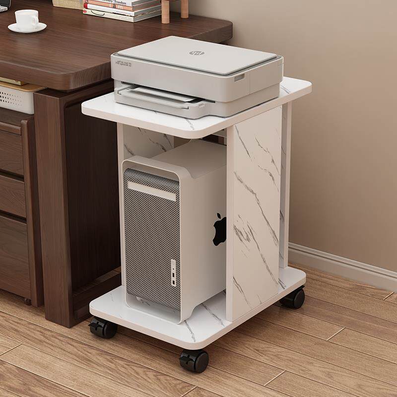 台式电脑主机托架打印机一体置物架办公室可移动多层落地机箱底座