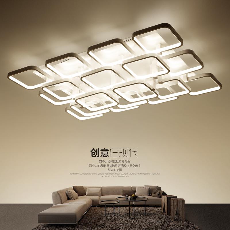 led长方吸顶灯简约现代个性创意大气客厅书房灯餐厅灯主卧室灯具