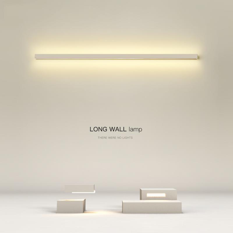 明装线条墙壁灯客厅长条LED无主灯照明卧室过道阳台衣帽间线性灯