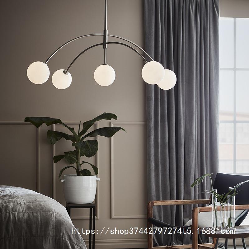 丹麦中古个性树枝客厅灯北欧现代日式别墅旋转玻璃卧室诧寂风吊灯