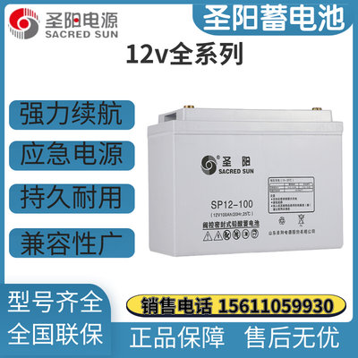 圣阳12V100Ah铅酸蓄电池SP12-100免维护UPS电源机房设备直流屏