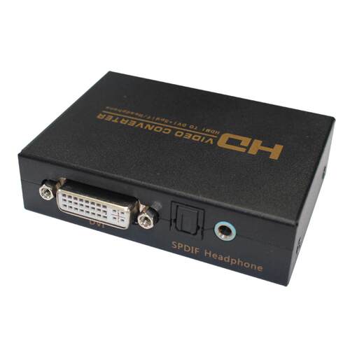 HDMI转DVI转换器 带同轴3.5mm音频输出HDMI to DVI+Audio工厂直供