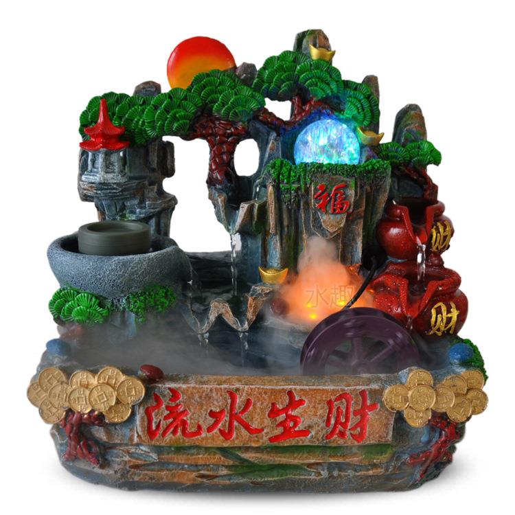 流水装饰品摆件假山喷泉山水微景观流水盆景喷泉厂家