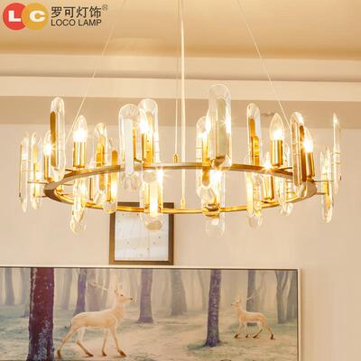 北欧后现代水晶吊灯餐厅客厅水晶灯创意个性Crystal light轻奢灯