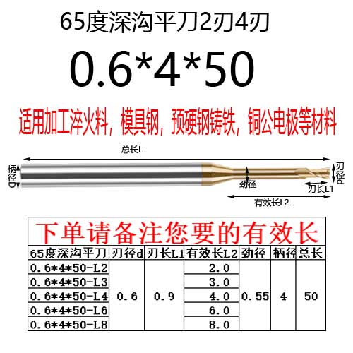 65度深沟平刀球刀圆鼻刀小径刀淬火料不锈钢台湾钨钢立铣平刀