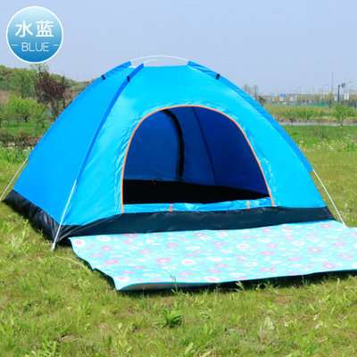 户外帐篷 户外自动帐篷野营折叠全自动帐篷3-4人沙滩简易速开双人