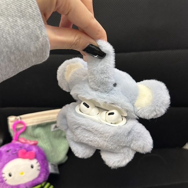 pro苹果2airpods象代壳耳机AirPods2保护套适用蓝色3小毛绒耳机套