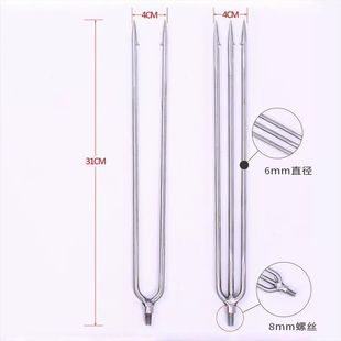 鱼叉锰钢超硬钓鱼不锈钢鱼叉头木柄套管有倒刺老式超硬小号多功能