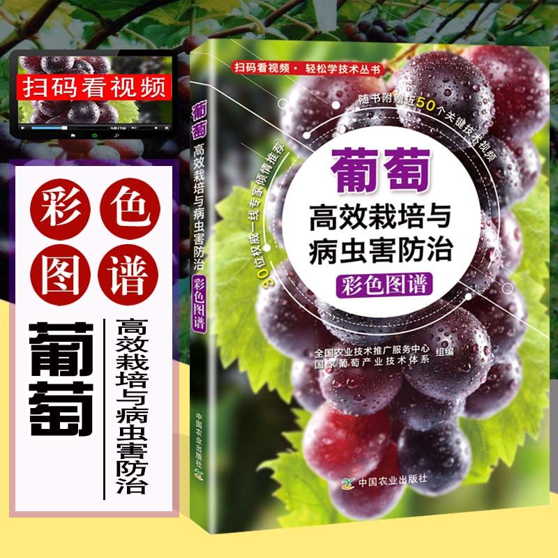 葡萄高效栽培与病虫害防治彩色图谱(扫码看视频)葡萄种植栽培技术书葡萄种植技术大棚葡萄种