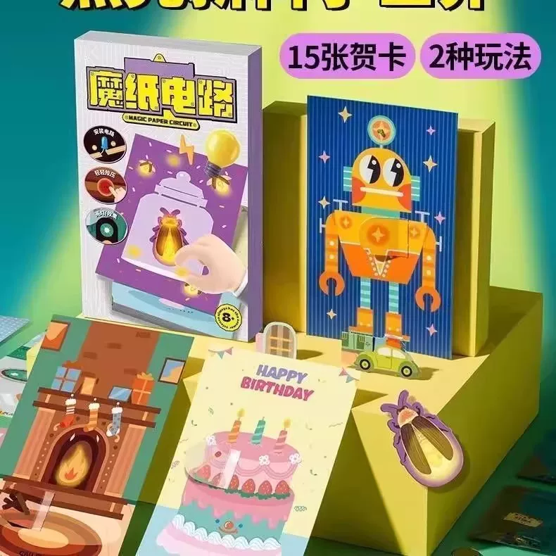 Paper circuit, materials set for experiments, DIY, science, physics