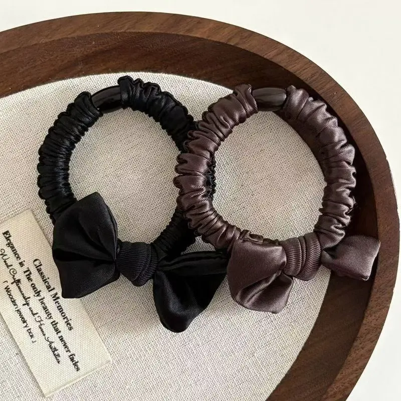 【下单立减50】韩国简约蝴蝶结小肠发圈头绳扎头发皮筋高级感XJ