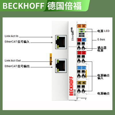 。倍福BECKHOFF模块EK1100EK1510EK1122EK1512EK3204现货正品