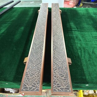 家用不锈钢长拉手新中式雕花星级酒店宴会厅别墅双开门玻璃门把手