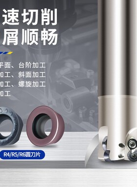 精选斯曼特TRS5R数控圆鼻铣刀杆RDMW10T3圆刀片开粗加硬抗震R5飞