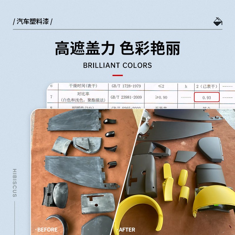无穷花汽车内饰硬塑料漆翻新改色水性划痕修复仪表台门板中控油漆