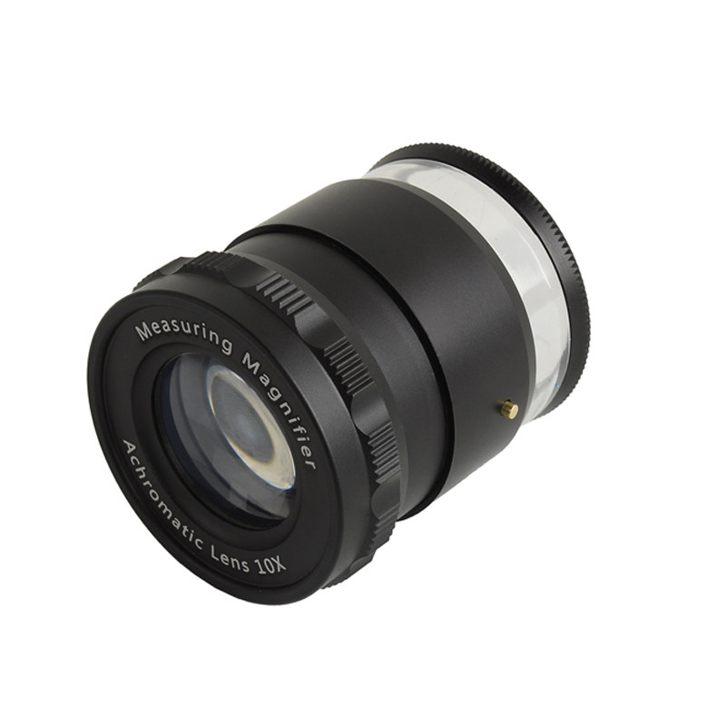 德国进口 10倍圆筒可调带LED灯刻度放大镜/显微镜 测量 看印刷