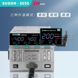 精选新款SUGON速工8650热风枪 直旋风一体风枪工业级 大功率CPU拆