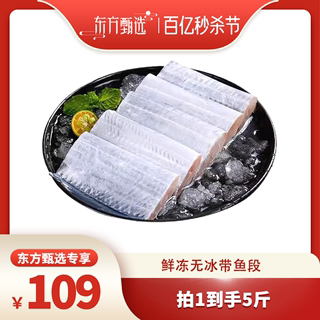 【涟涟渔】鲜冻带鱼段 新鲜冷冻海鲜水产 500g*5袋