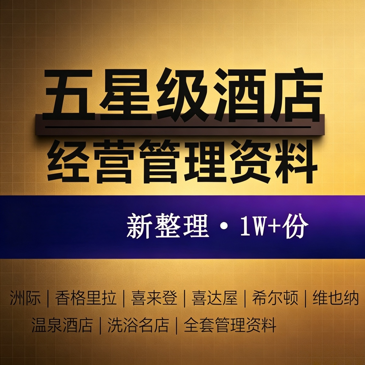 五星级酒店经营管理资料运营策划刻录盘个性化服务