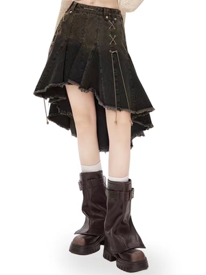 DJXZLL春季新款不规则牛仔裙