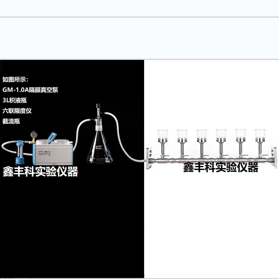 津腾单联三联六联微生物限度仪+隔膜真空泵+积液瓶实验室抽滤装置