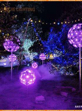 高2.0米 直径1米 蒲公英LED造型灯 户外公园夜景广场楼盘装饰灯