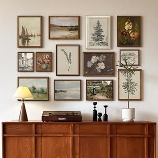 自然艺术》法式中古风客厅风景挂画南法风复古餐厅玄关装饰画组合