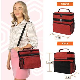 亚马逊便捷男女士保温午餐袋 上班露营多功能储物收纳手提箱