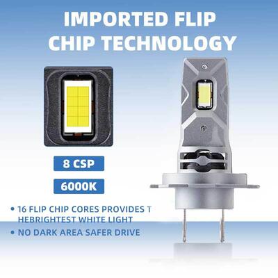 跨境H4LED汽车大灯H1/H7/9006/H11一体直插式远近光灯前照前大灯