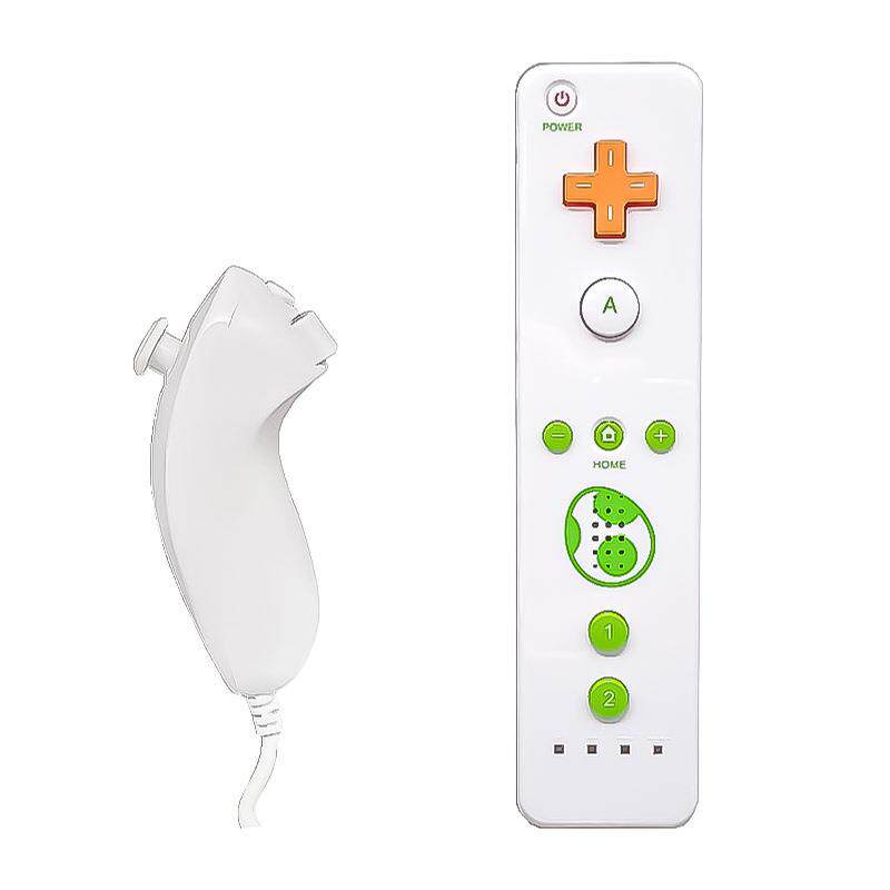 WII手柄 wii左右手柄内置加速器 2合1左右手柄 wii双中白绿左右裸