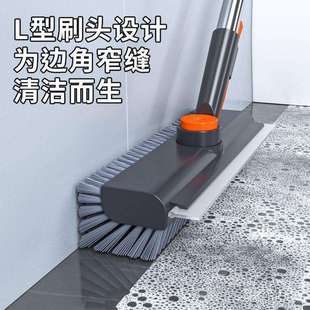 卫生间清洁刷瓷砖缝隙地板硬毛长柄刷地刷子厕所去死角神器淋浴房