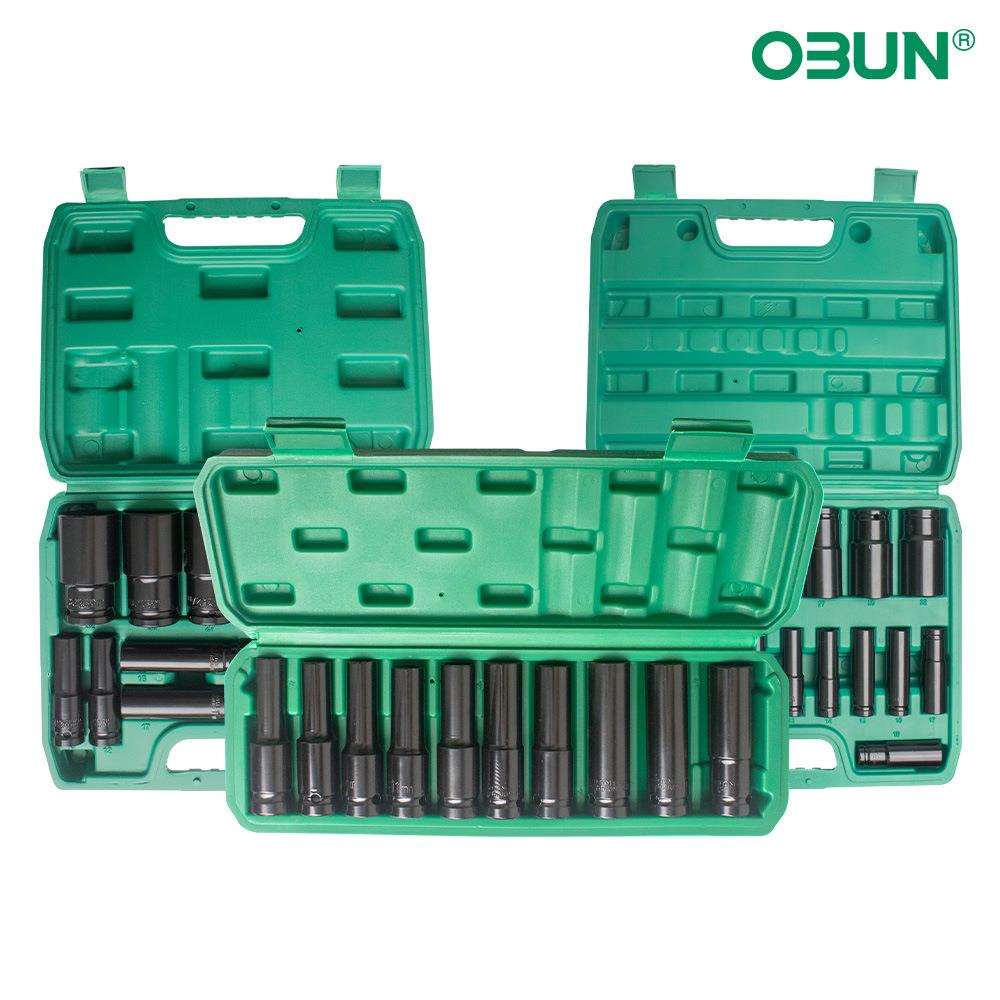 欧邦工具加长套筒扳手六角套筒加长六角手动套筒头锂电组套