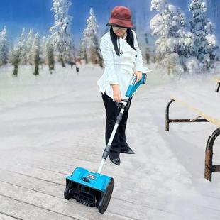 无线可折叠铲雪机便携式 充电锂电扫雪机家用款 路面抛雪锂电扫雪机