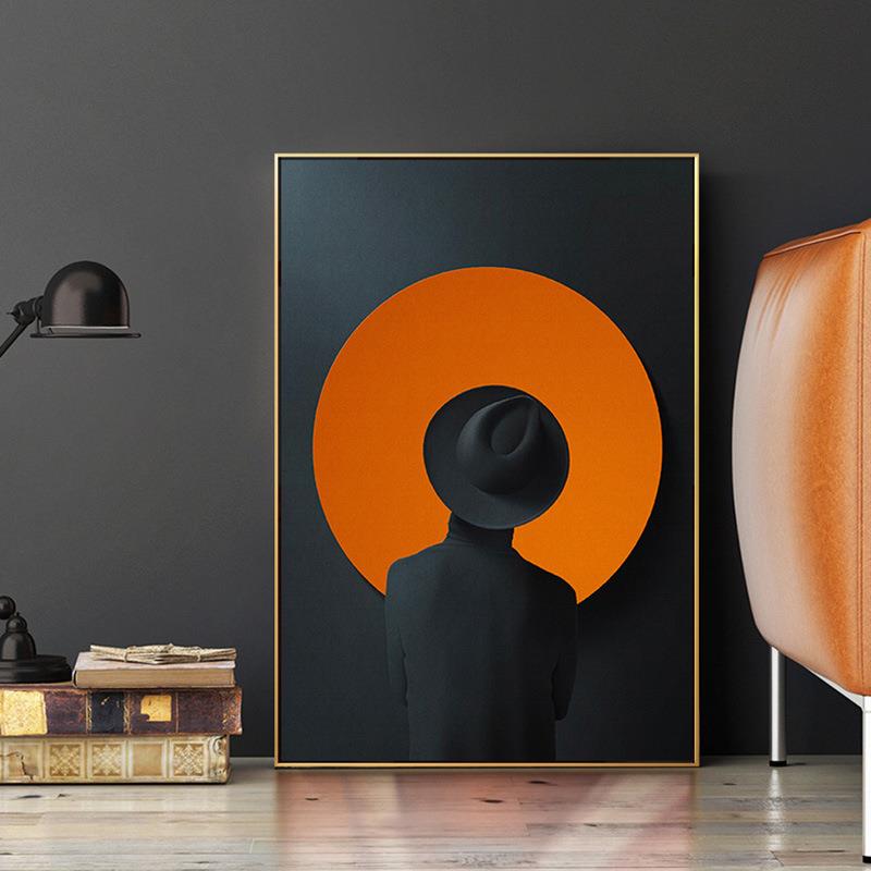 MR先生现代简约时尚创意人物装饰画酒店设计师样板房壁画办公室挂