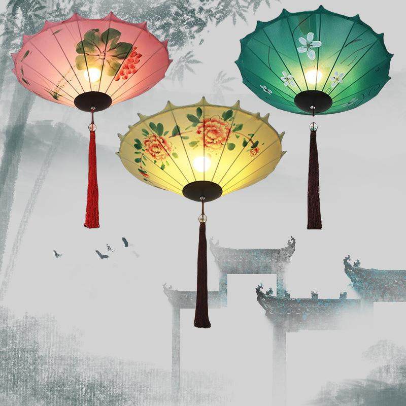 新中式灯笼复古异形发光布艺手绘飞碟创意酒店火锅古典饭店户外,鲜花速递/花卉仿真/绿植园艺,割草机/草坪机,淘宝优惠券,粉丝福利购,淘宝优惠卷