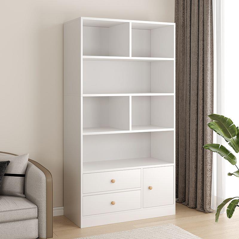 简易书架学生收纳家用书柜落地置物架多层客厅靠墙格子柜子储物柜