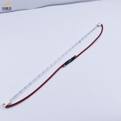 单管透明红外线灯管1KW530MM塑料吹瓶机加热管 卤素石英加热灯管