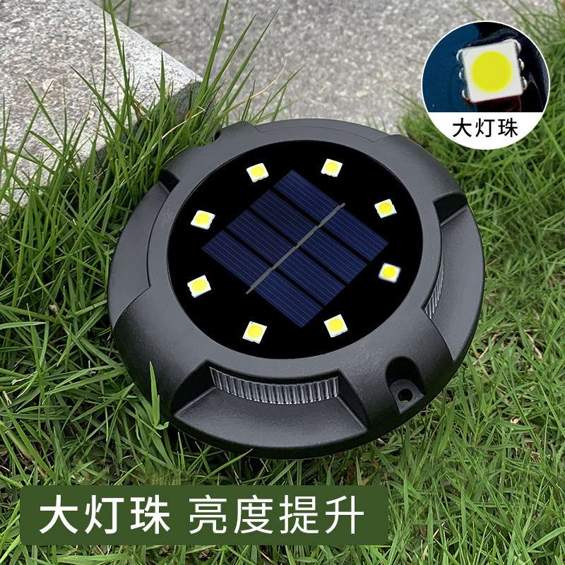 侧面发光太阳能8+4地埋灯8LED户外庭院灯花园地插灯节能别墅草坪