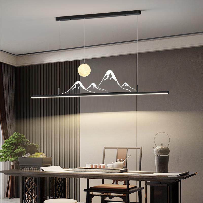 山水餐厅灯新中式长条吊灯简约山峦映月茶室极简餐桌灯具极简设计,鲜花速递/花卉仿真/绿植园艺,割草机/草坪机,淘宝优惠券,粉丝福利购,淘宝优惠卷